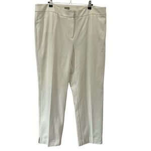 Chico's Women's Pants Straight Leg Comfort Waist White - Size 3 (16) EUC